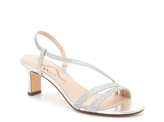 dsw silver high heels