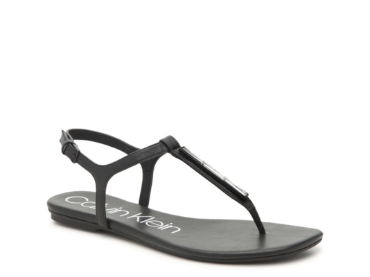 calvin klein black and white sandals