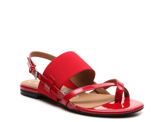 Sandal Calvin Klein Red Flat Shoes Calvin Klein Berry Sandal 2025
