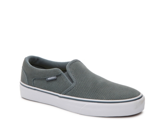 vans asher women's perforated slip on shoes