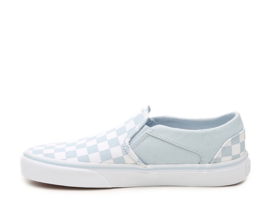 powder blue checkered vans