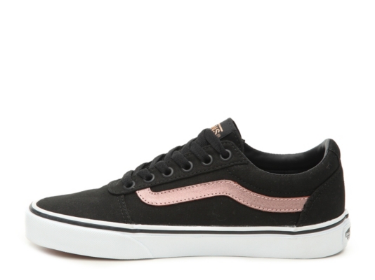 rose gold and black vans