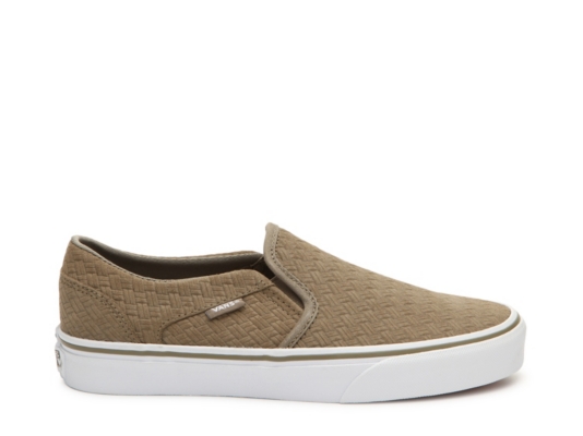 olive green vans slip ons