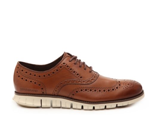 cole haan zerogrand wingtip oxford white
