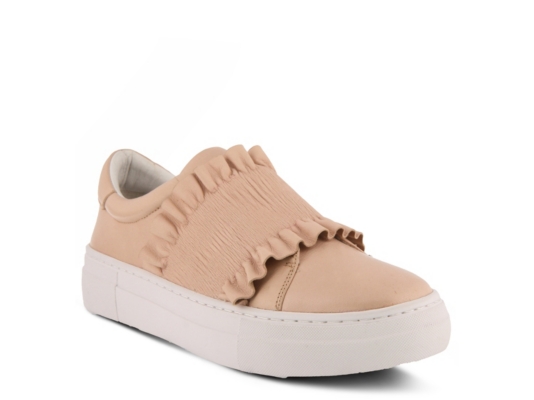 ruffle slip on sneakers