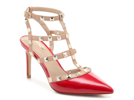 red strappy heels dsw