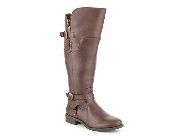 Journee Collection Harley Wide Calf Riding Boot Women's Shoes | DSW