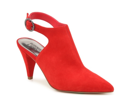 dsw red block heels