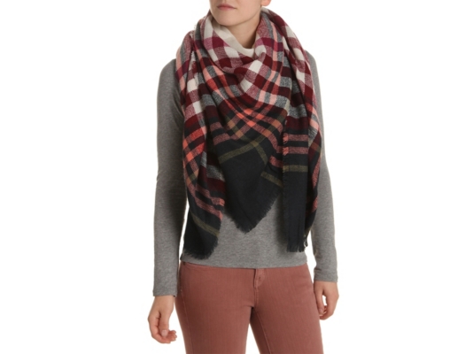 Plaid Blanket Scarf 