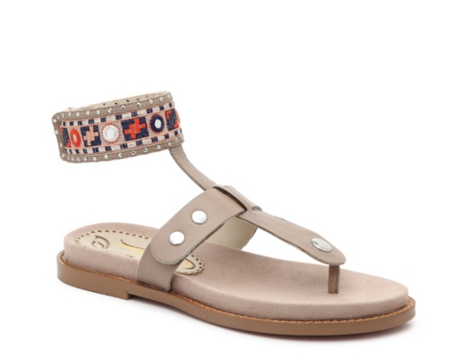 dsw flat black sandals