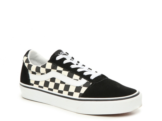 black slip on vans dsw