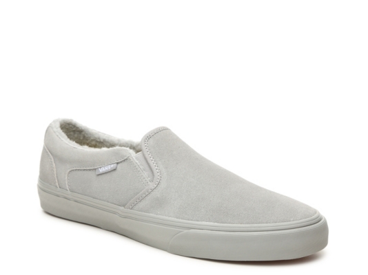 vans asher suede slip on
