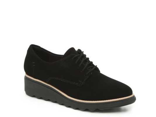 clarks sharon noel suede wedge derby