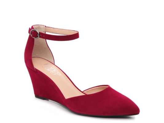 dsw red block heels