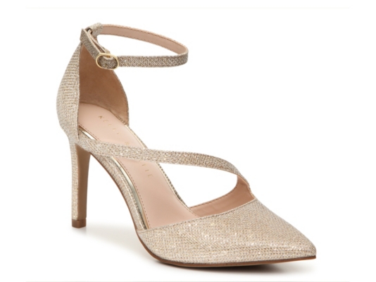 dsw gold block heels