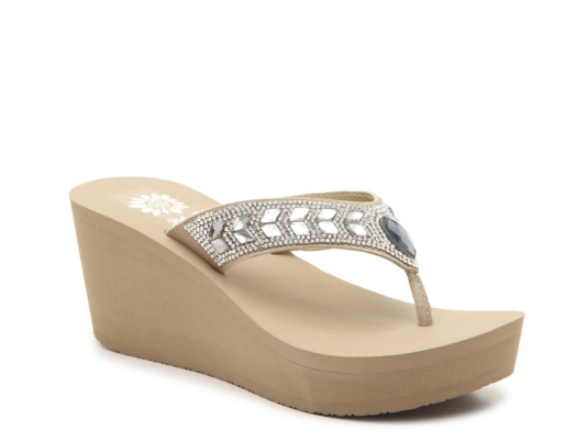 yellow box belmac wedge flip flop