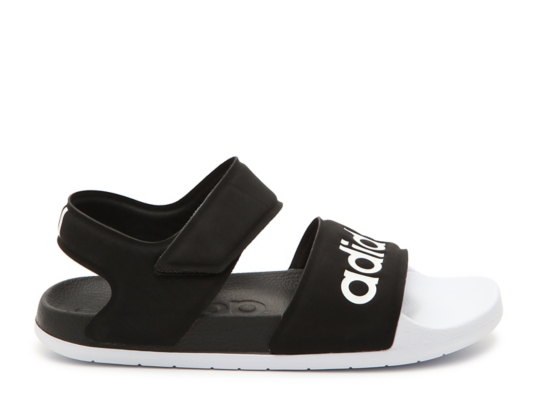 all black adilette slides