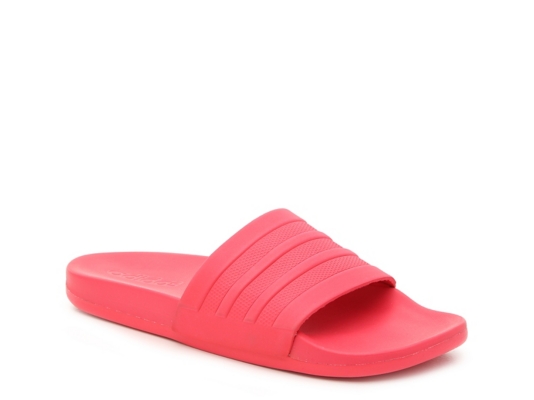 womens red adidas slides