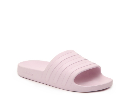 lilac adidas slides