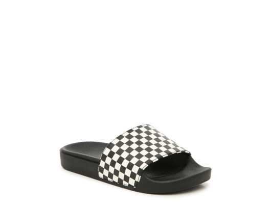 vans checkerboard slides kids