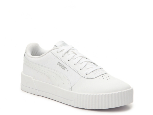 puma white flat shoes