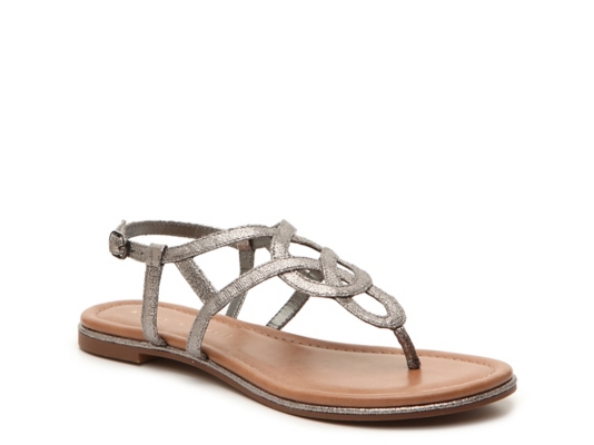 dsw silver heel sandals