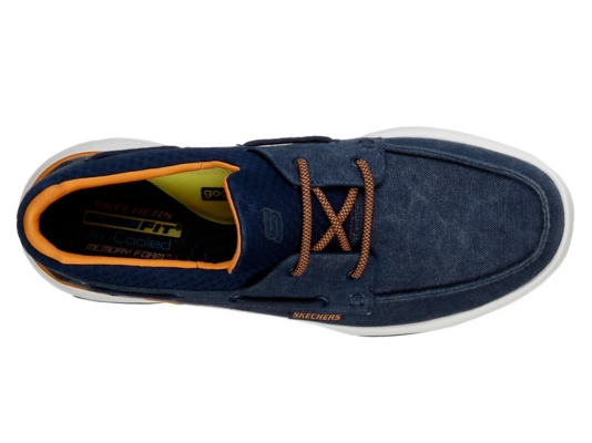 skechers boat shoes blue