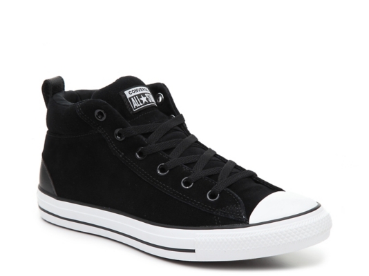 tenis converse negro con rojo