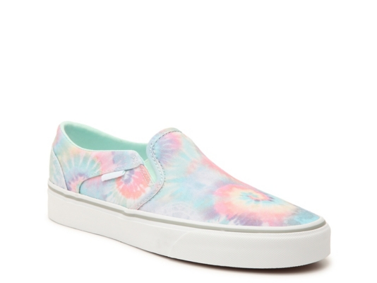 tie dye vans slides