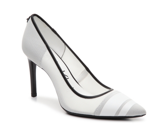 calvin klein silver pumps