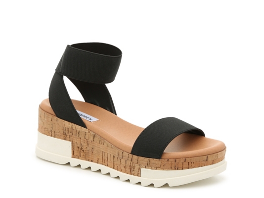 dsw flat black sandals