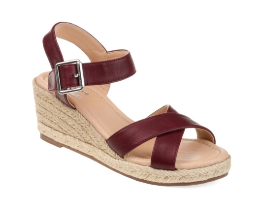 journee collection crew espadrille wedge sandal