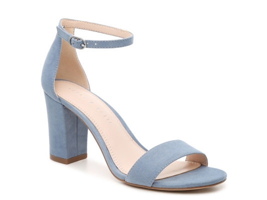 light blue block heel