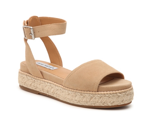 tan platform espadrille sandals