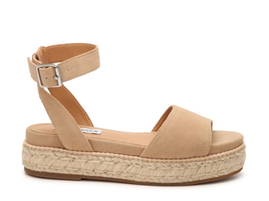 steve madden platform sandals tan