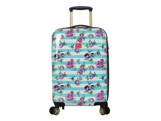 Betsey Johnson - Luggage Stripe Floral Hummingbird 20-Inch Carry-On ...