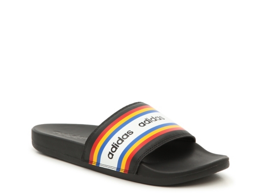 women's adilette cloudfoam stripes slide sandal