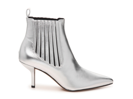 dsw silver booties