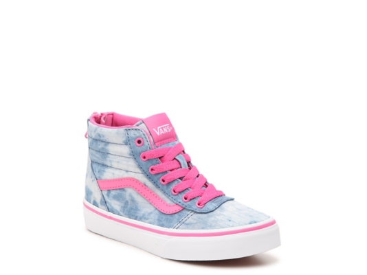 kids pink high top vans