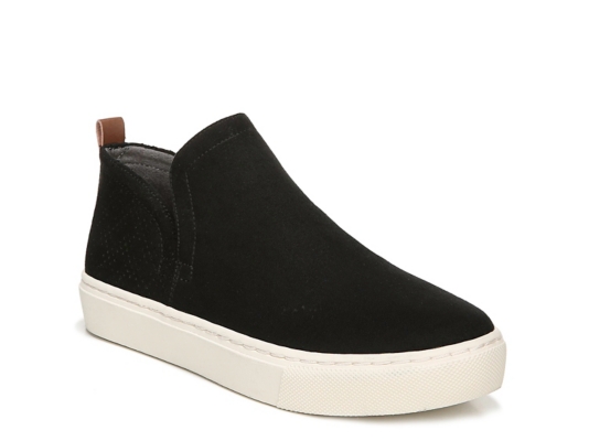black platform slip on sneakers