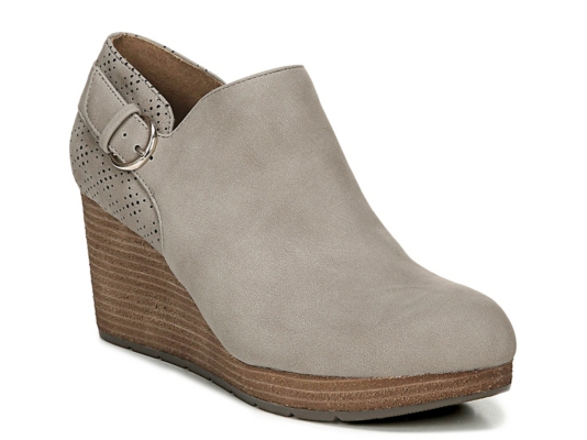 dr scholls black wedge booties