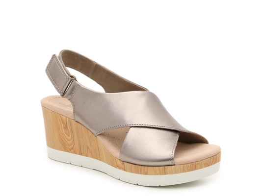 clarks women's cammy pearl wedge sandal