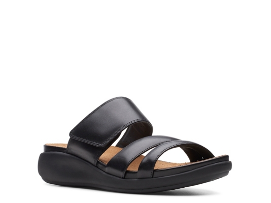 clarks black sandals