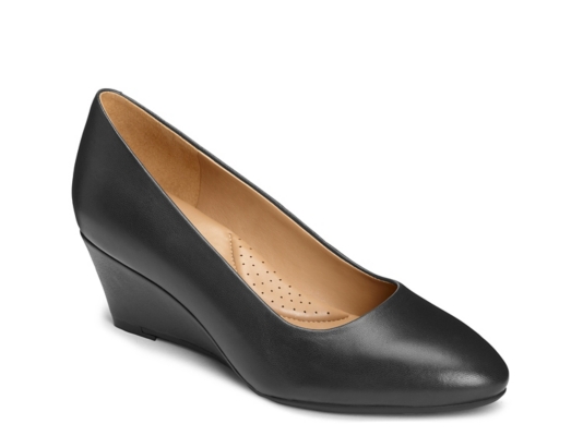 black dressy wedge heels
