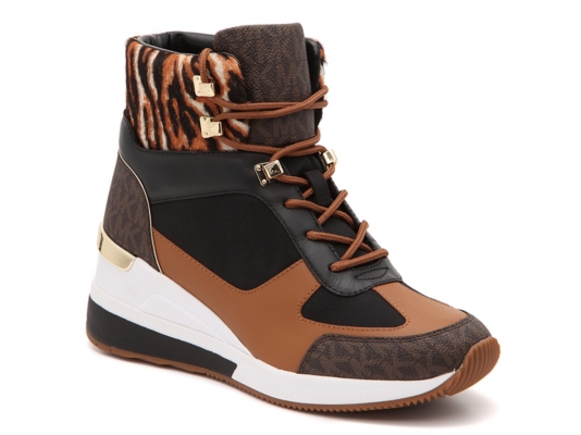 michael kors liv wedge booties