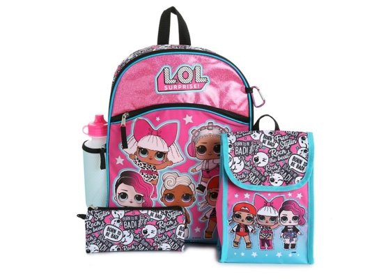 Fast Forward LOL Dolls 5-Piece Backpack Set Kids Handbags & Accessories