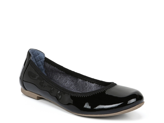 dr scholl's black patent leather flats