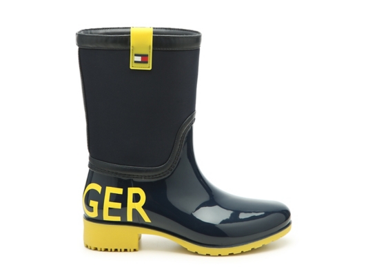 tommy hilfiger sock rain boot