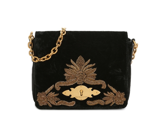 ralph lauren velvet crossbody bag