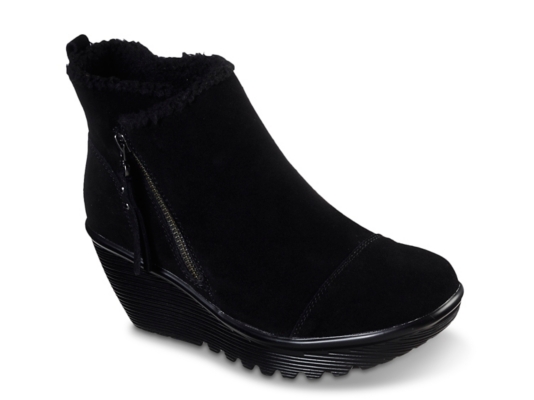 skechers parallel double trouble wedge bootie